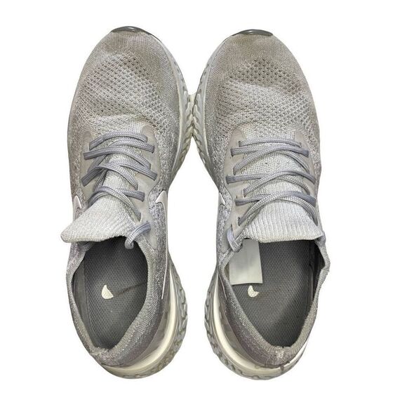 Nike Epic React Flyknit Women’s Size 7.5 Wolf Grey Running Sneakers AQ0067-002 - Picture 5 of 9